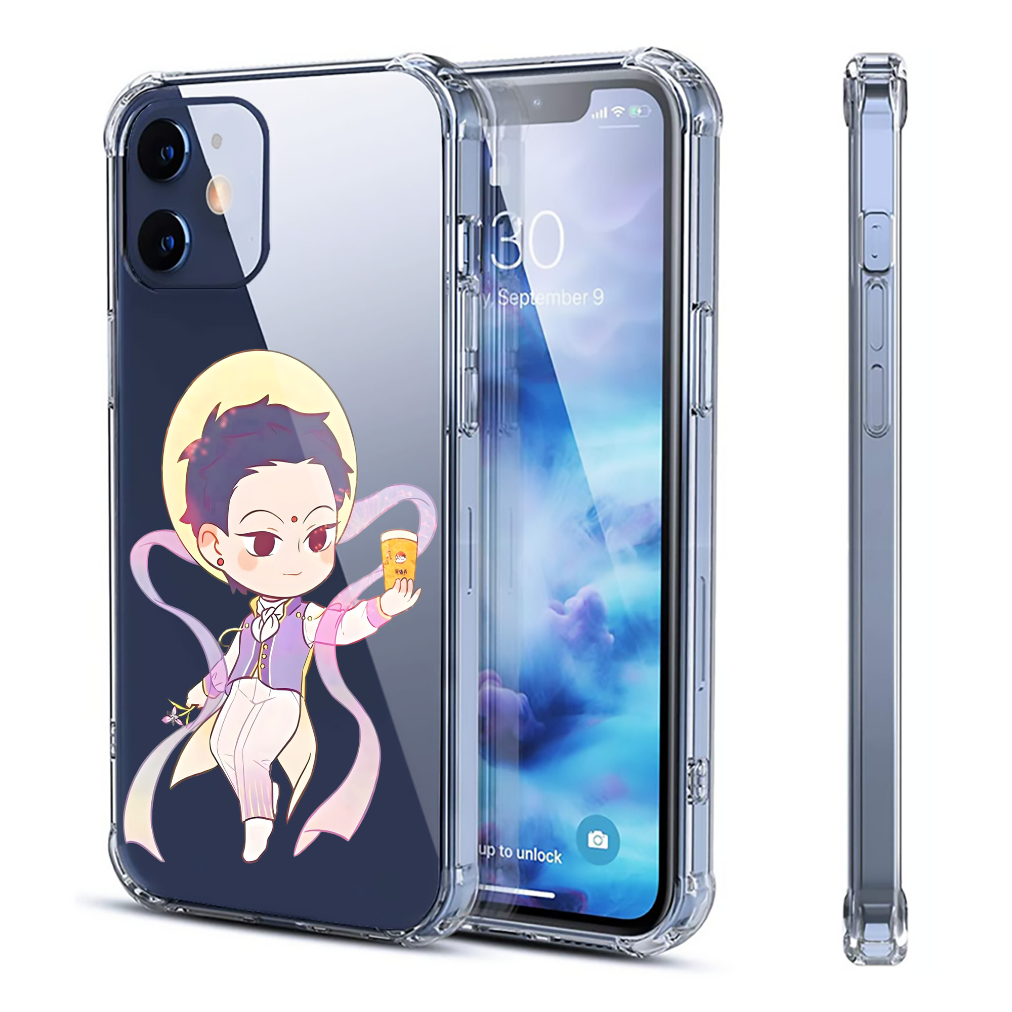 （画像用） Ne Zha 2 ナタ 魔童の大暴れ 【iPhone 12シリーズ対応】透明スマホケース（クリアソフトケース）